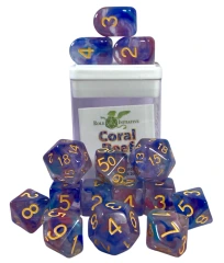 ROLL 4 INITIATIVE - SET OF 15 DICES - CORAL REEF